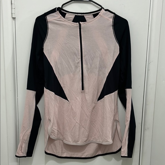 Lululemon Women's Pink and Black Long Sleeve Top - Picture 1 of 3
